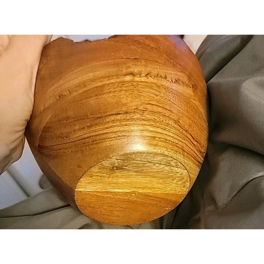 Natural Edge Hand Made Black Walnut Wooden Bowl  7‎ X 4 